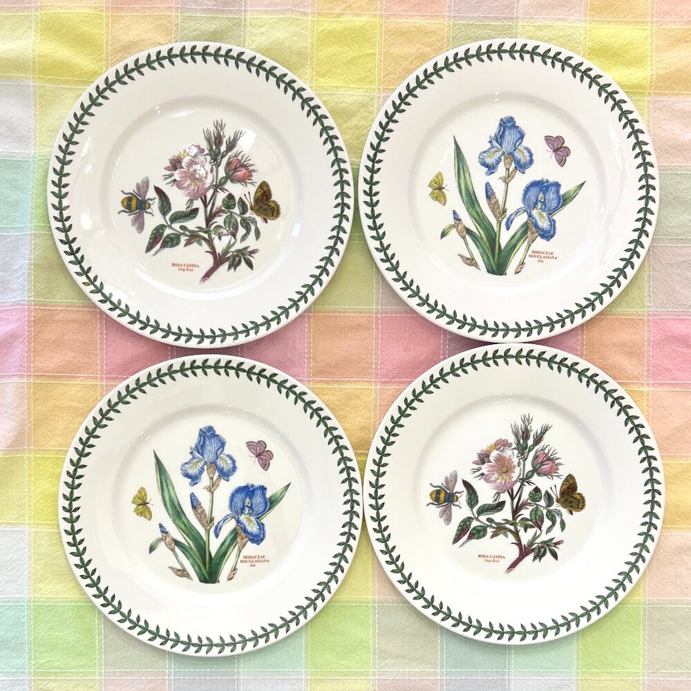 Portmeirion Botanic Garden Set of 4 x 10.5 inch Dinner Plates!